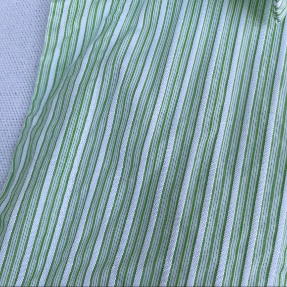 TALBOTS | Textured Green Stripe Button Down Shirt - Picture 5 of 10